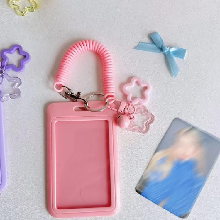 Pack of 4pcs Star Shaped Keychain Card Pocket Secure Lock Lightweight Portable Multiple Colors Plastic Construction