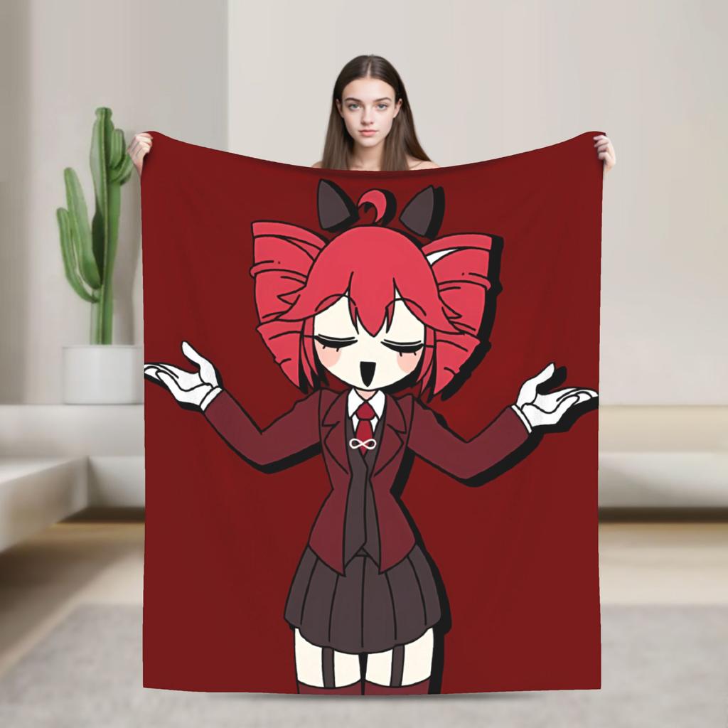 Kasane Teto Triple Twin Cute Blanket Camping Flannel Throw Blanket For Couch Chair Warm Soft Design Quality Bedspread Gift Idea