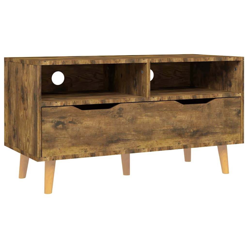 TV Cabinet Smoked Oak 90x40x48.5 cm Particle Board
