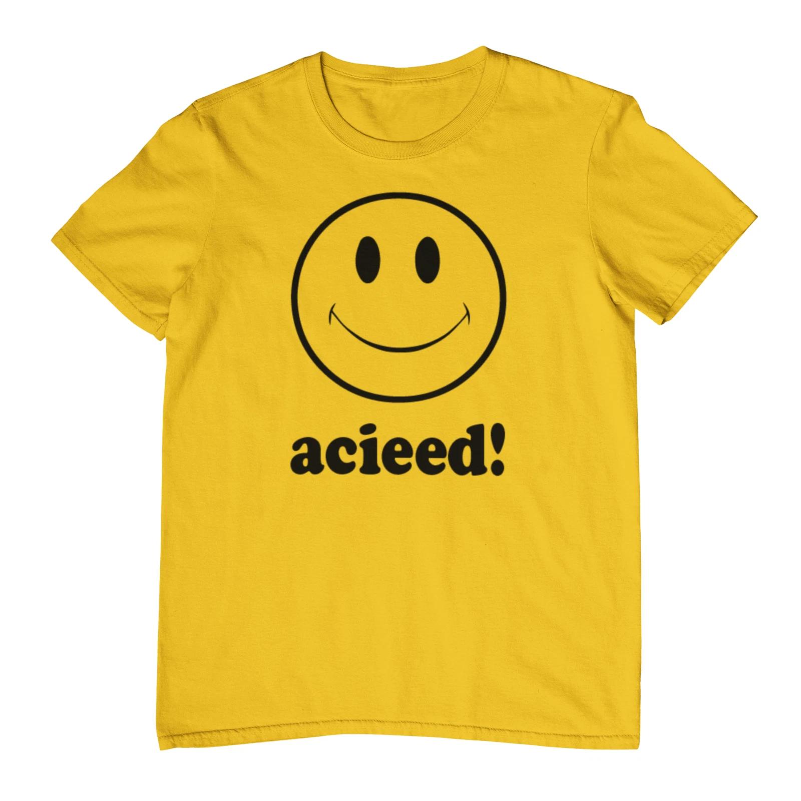 ACID HOUSE SMILEY T-Shirt (acieed chicago techno detroit tb 303 808 rave 90s 80s 3XL
