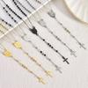 Rosary Virgin Cross Drop Y-shaped Necklace for Women Beads Chain Jewelry Gift