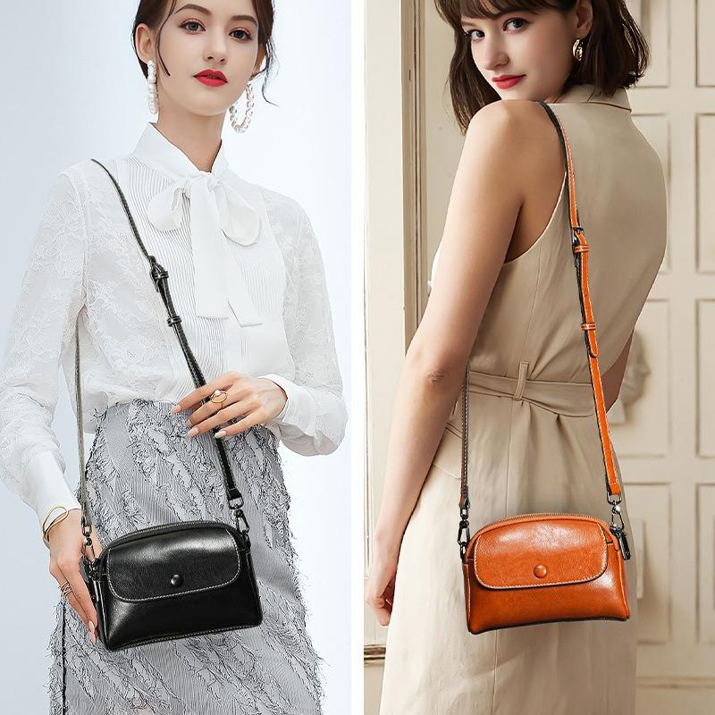 Bag Women's Spring and Summer New Leather Women's Bag Mobile Phone Bag High-end Sense Large Capacity Shoulder Crossbody Exquisite Small Bag