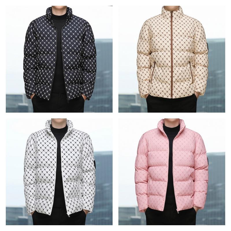 New Winter Fashion High-end Stand-up Collar Down Cotton Jacket Korean Style Slim Personalized Warm Jacket Men's Bread Suit