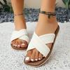 Fashion Flat-bottomed Seaside Vacation Beach with Skirt Slippers French Small Cool Slippers Women's Summer Wear 2025 Autumn New Models