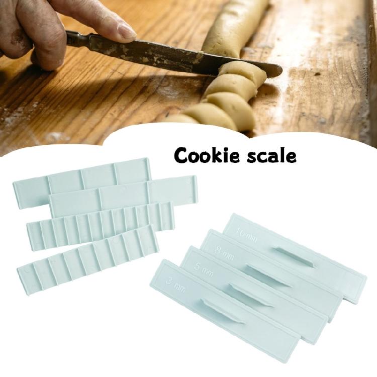 Set mit 8 einfach zu bedienenden Keksplätzchen-Skalen-Sets, Präzisions-Keks-Messlineale für kreative Backenthusiasten