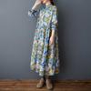 Women's Loose Corduroy Slimming Mid Length Dress