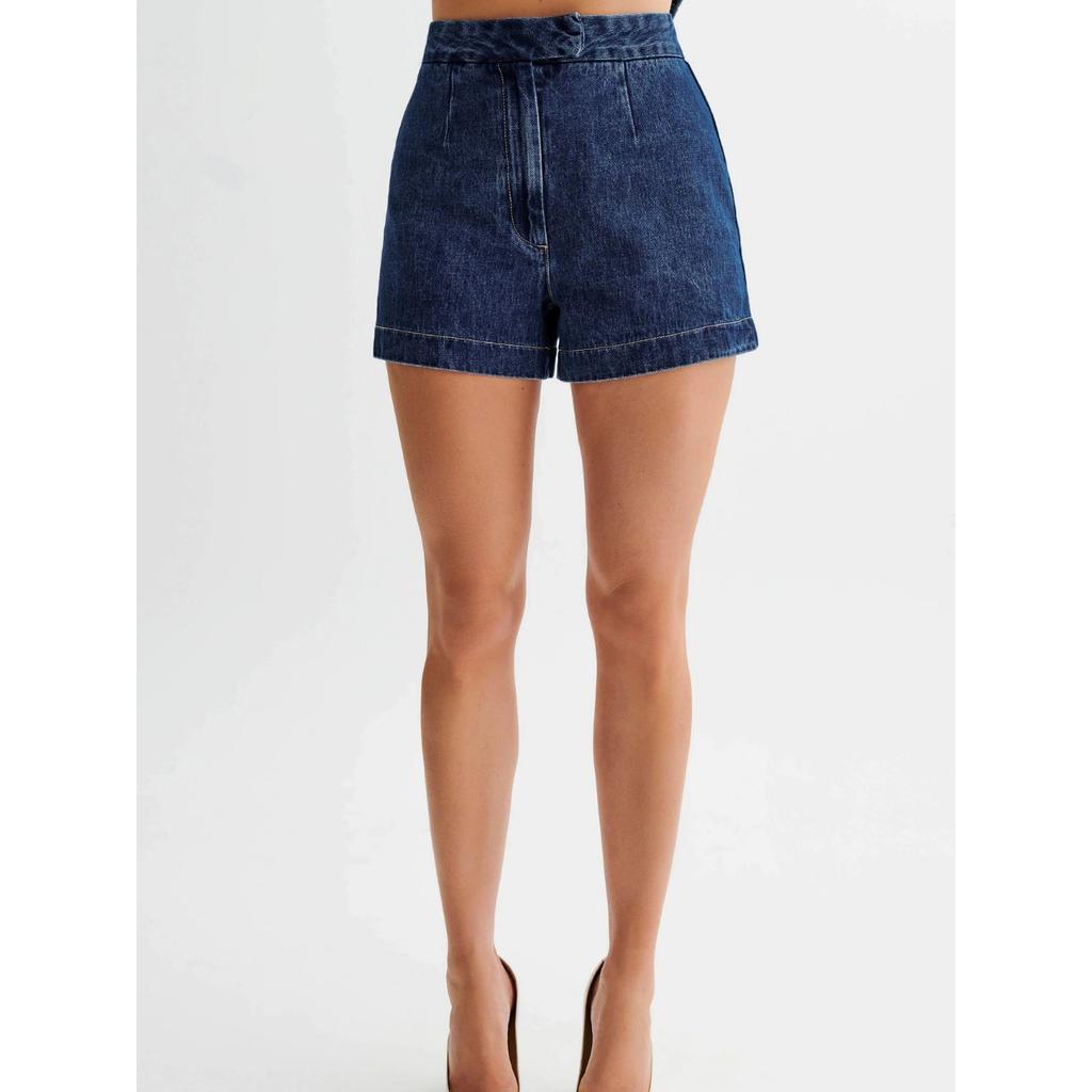 Spring/Summer Fashionable and Casual Sleeveless High - Waisted Denim Set for Women - Button - Down Sleeveless Vest with Pockets + Shorts