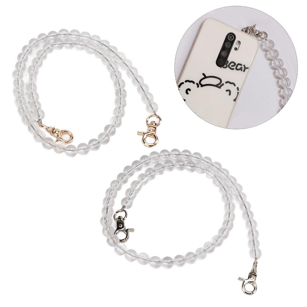 

2pcs Metal Chain Bag Chain Transparent Purse Chain Bead Assortments Purse Strap Handbag Accessories M