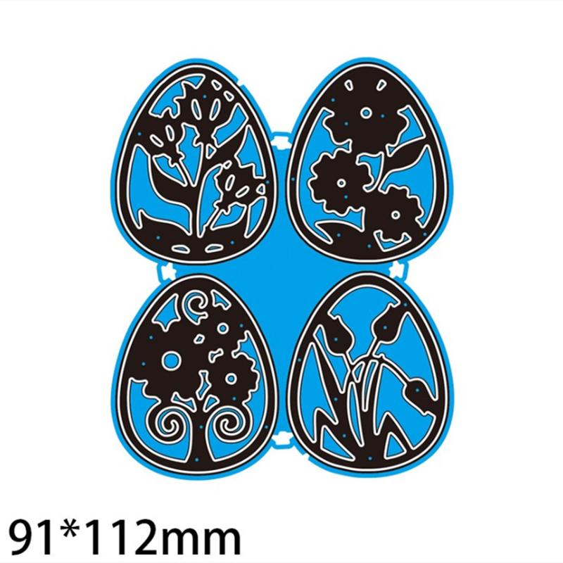 

Вуглецева сталь Пасхальні яйця Кролик Штампи для різання Набір трафаретів для тиснення Шаблони для форм Папір DIY Art Craft Scrapbook Book Decor Card