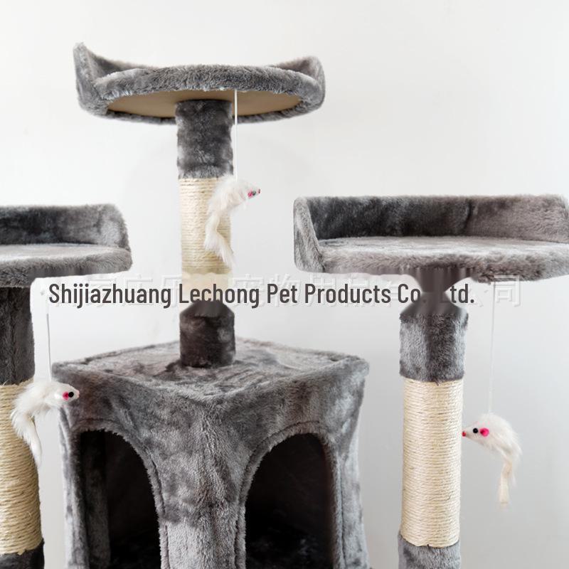 Best-Selling Large Wooden Cat Climbing Frame with Multi-Layer Scratching Platform - Top-Quality Pet Toy