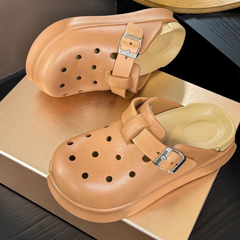 2026 Women's Summer EVA Closed-Toe Half-Slippers - Non-Smelly, Versatile, Fashionable Outdoor Footwear