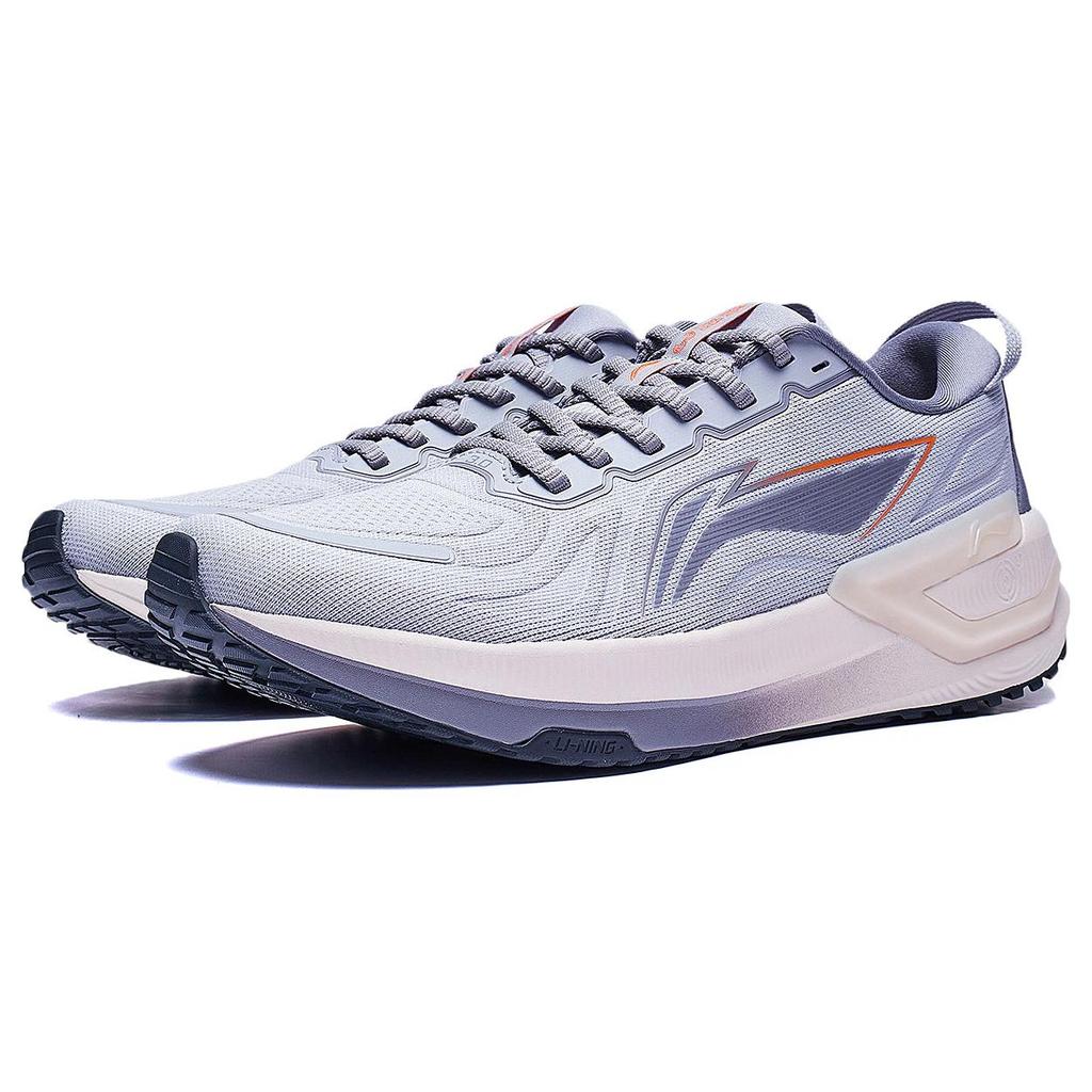 Li Ning YueYing 3.0 Têxtil Confortável, Amortecimento TPU Suporte Respirável Cano Baixo Sapatos de Corrida Masculino Cinza Pombo ARHT019-14