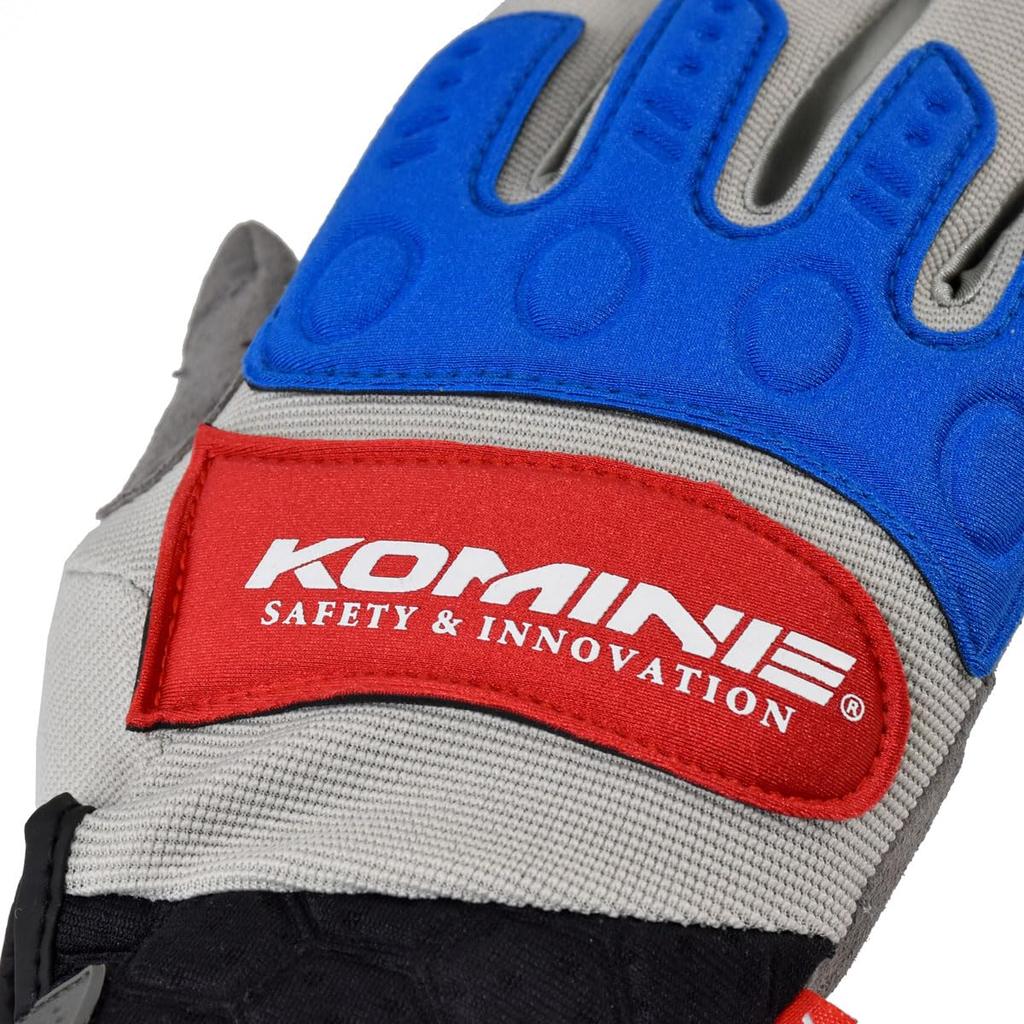 Komine Motorcycle Instructor Size for and Autumn Pro-EX Gloves, Gray/Blue, M, GK-134 725, Spring, Summer,