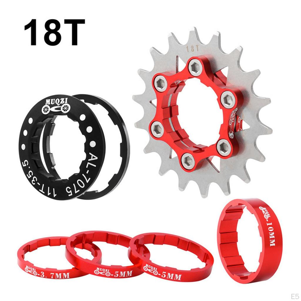 18 Set Aluminum Alloy Sprocket Adapter, Freewheel Component, Hub Refit Parts