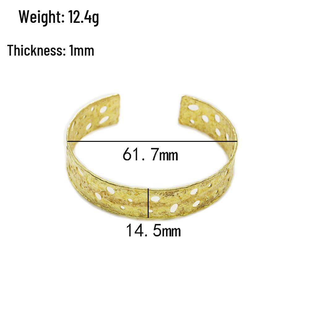 Wrinkled Hammered Texture Hollow Bracelet – European  American Style, Personalized, Versatile, High-End Feel