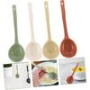 4pcs Ceramic Soup Spoons Japanese Ramen Soup Spoons Ceramic Asian Dinner Spoons Retro Korean Style Tablespoon Rice Noodles Serving Spoon Ladle for