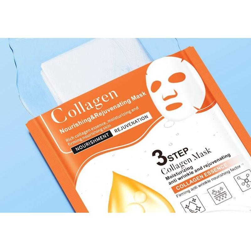 BIOAQUA - 3 Steps Moisturizing Anti Wrinkle and Rejuvenating Collagen Mask