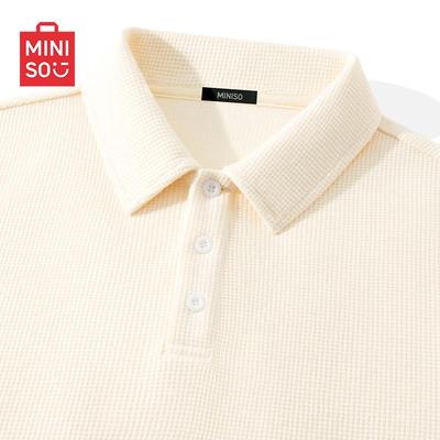 Men's Waffle Knit Short Sleeve Polo Shirt