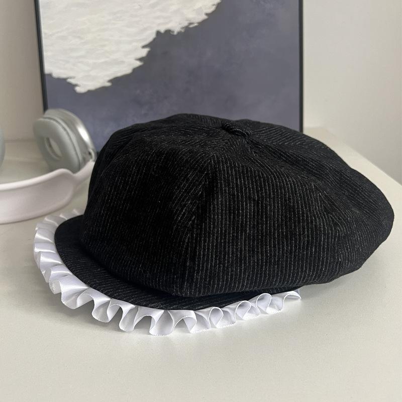 Summer Retro Flower Embroidery Forward Hat Children Go Out To Show Their Faces Small Versatile Fashionable Beret