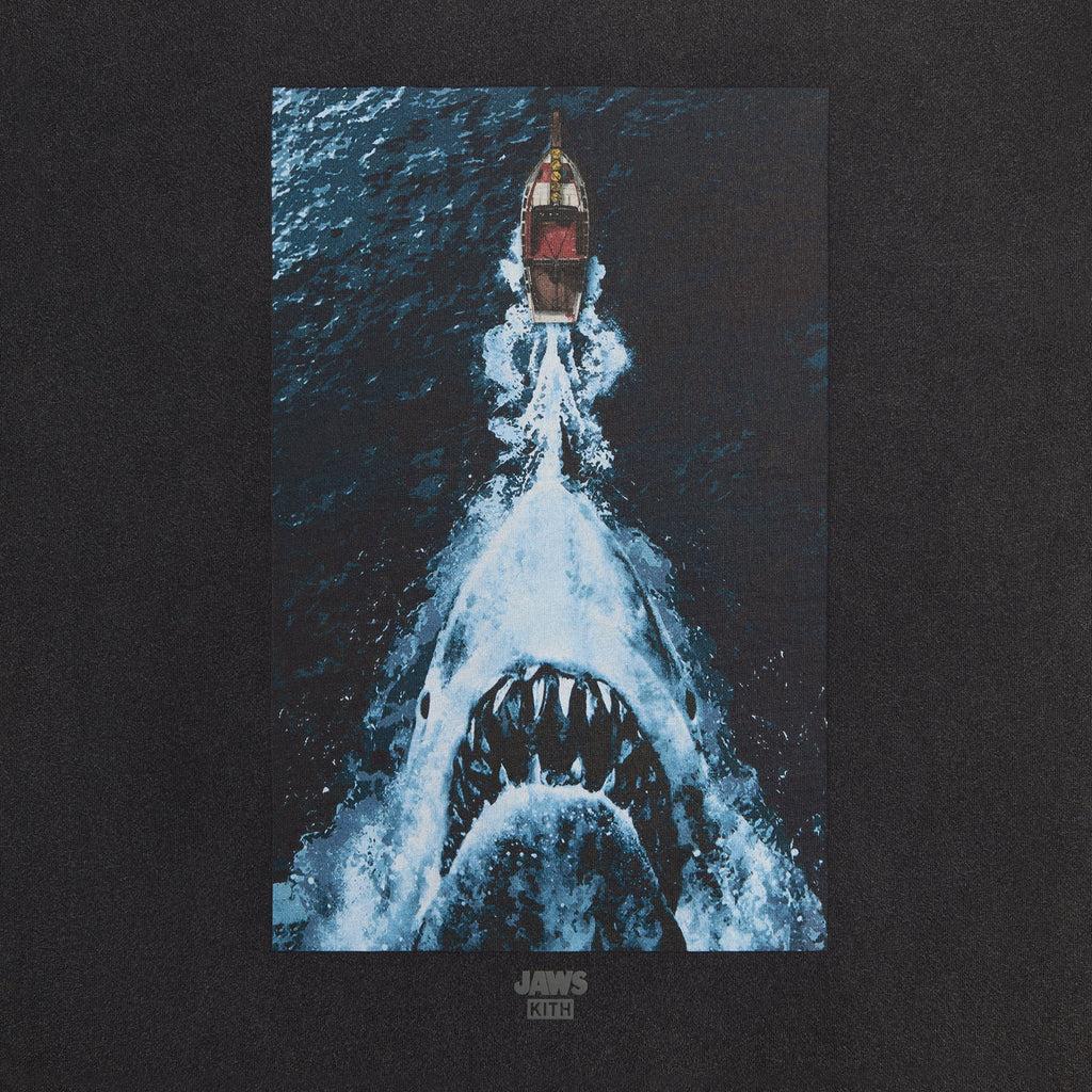 Kith For Jaws Boat Poster Vintage Tee Black Men Tops KHM034243-001