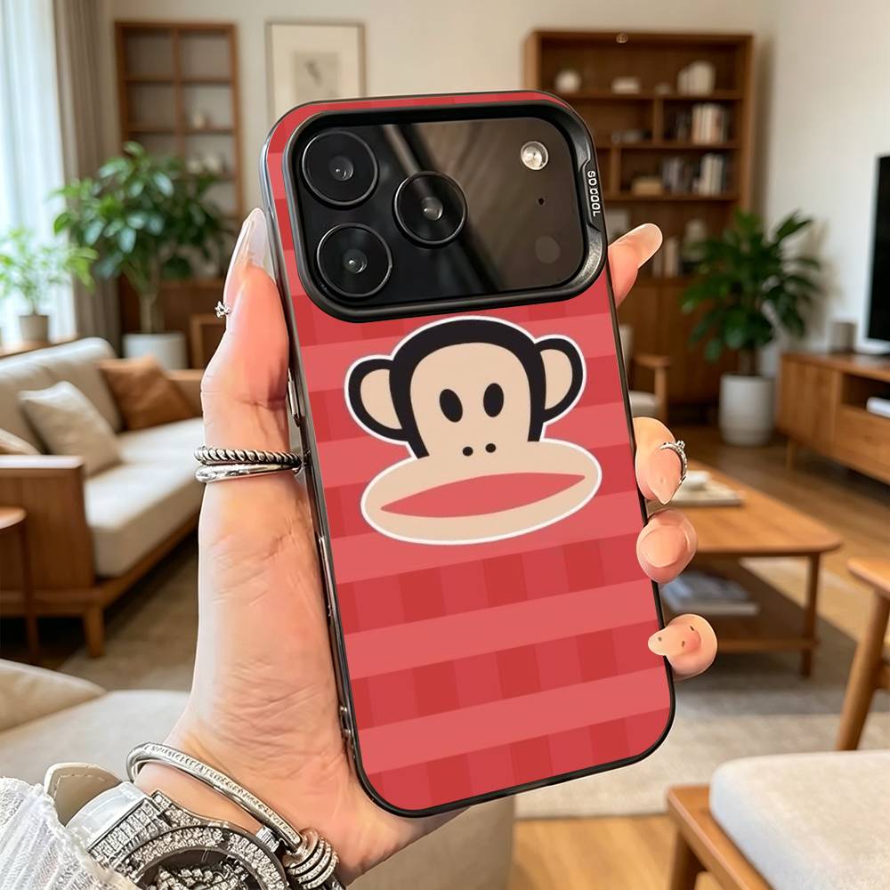 P-Paul f-Frank Fashion Logo  Phone Case For iPhone 17,16,15,14,13,12,11 Plus,Pro Max,XS,Colored Silver Plated Inside Cover