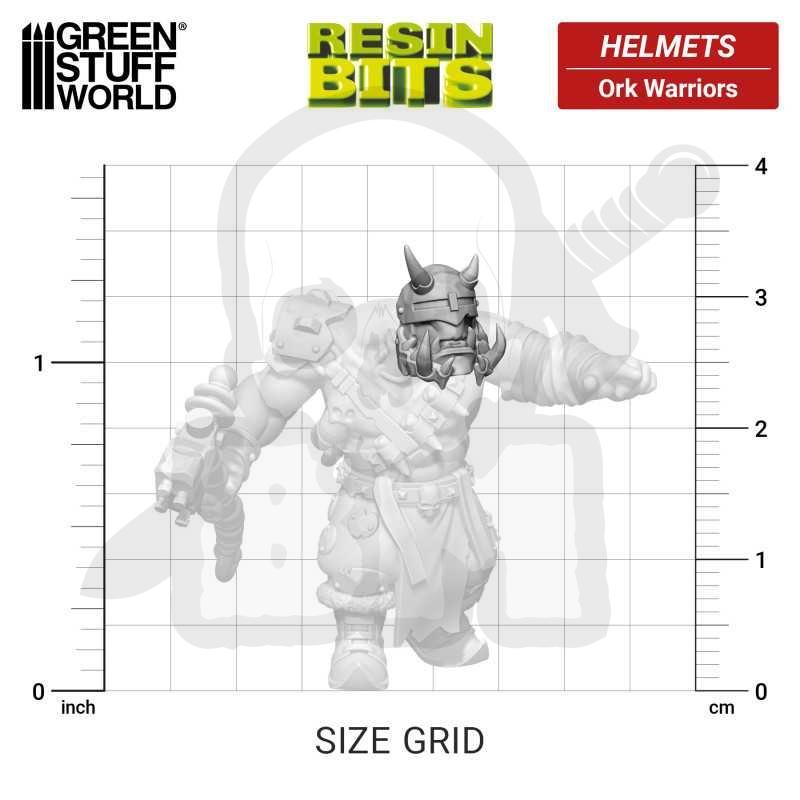 Gstu529806 3d printed dakka ork warrior heads