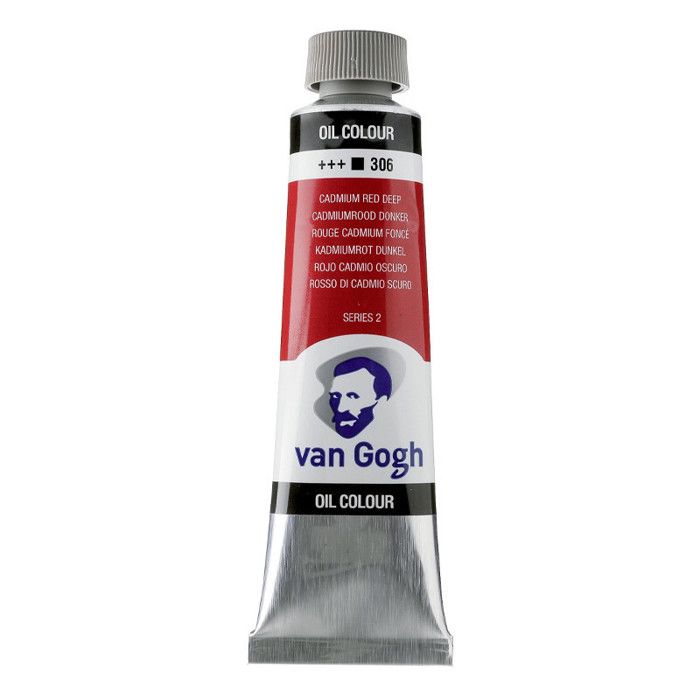 Peinture à l'huile - Rouge de Cadmium Foncé - 306 - A l'huile de carthame - Van Gogh - 40ml