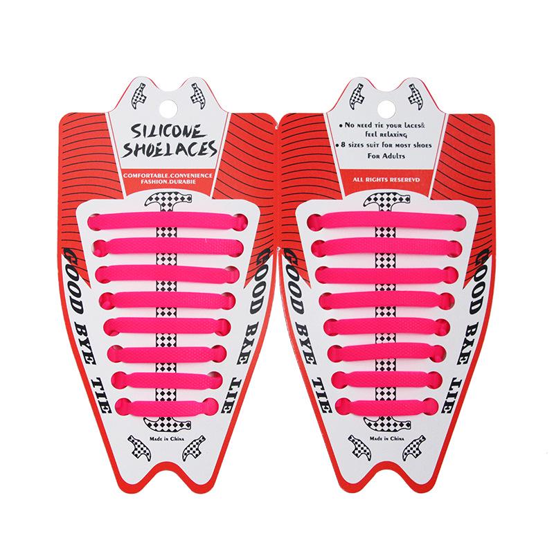 Lacets de chaussures créatifs en silicone élastique avec marteau