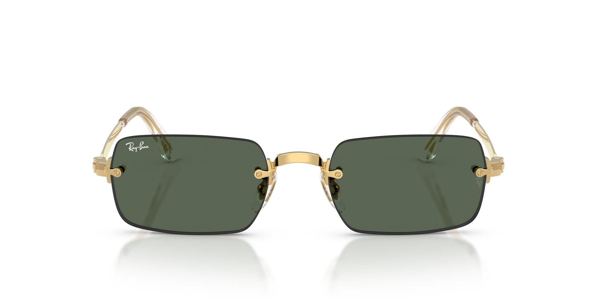ширина линзы 0RB3928 Солнцезащитные очки Ray-Ban, унисекс, оправа/ARISTA, линза/ТЕМНО-ЗЕЛЕНЫЙ, 54 мм,