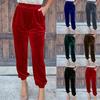 Women's 2023 Solid Color Elastic Waist Straight-Leg Casual Joggers