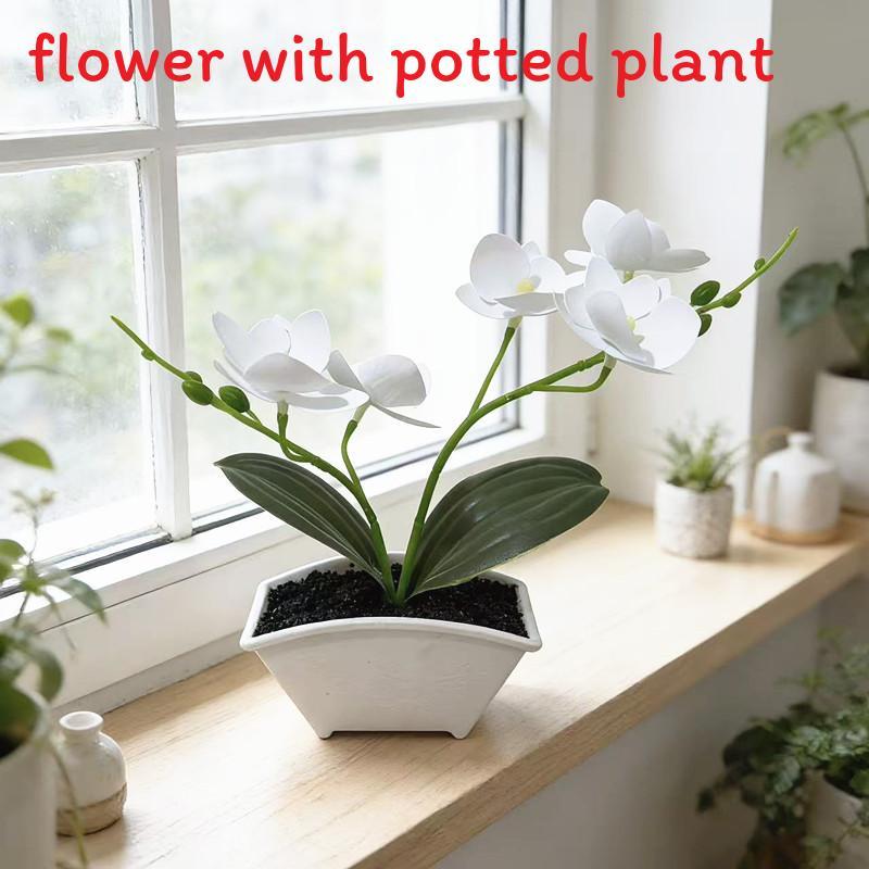 Butterfly Orchid Fake Plant With Plastic And Soft Rubber For Home Decor And Photography Scene Setup