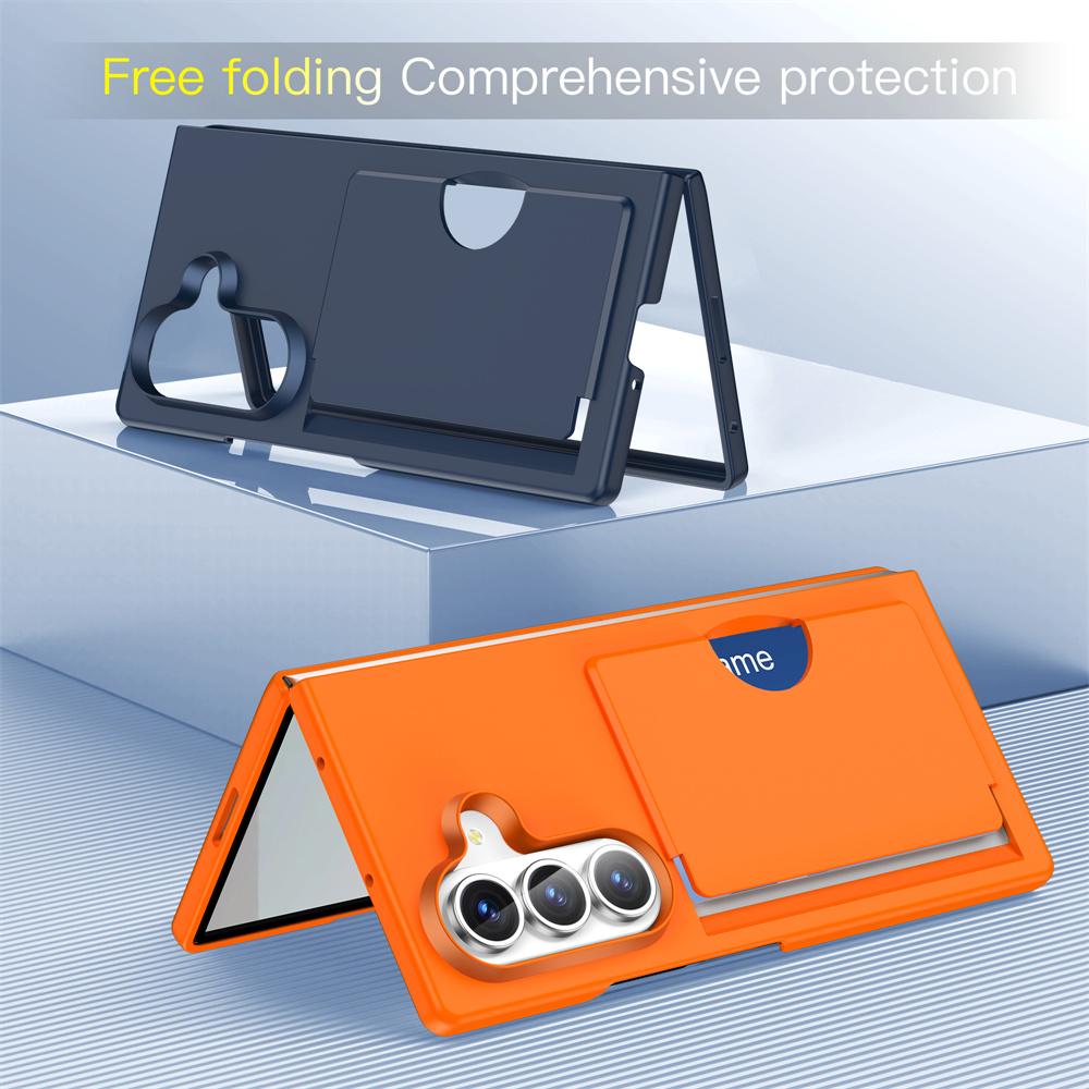 Matte Hard PC Card Slot Holder Shockproof Phone Case for Samsung Galaxy Z Fold 8 Ultra Fold 7 6 Folding Protective Back Cover