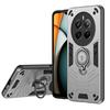 For Realme 12 Pro Black Armor Magnetic Ring Bracket Phone Cases For Realme 12 Pro Plus Hard PC Heavy Duty Anti Fall Cover Coque