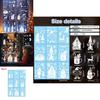 Christmas Snowflake Reindeer Window Sticker With Static Glass Decals For Holiday Decor