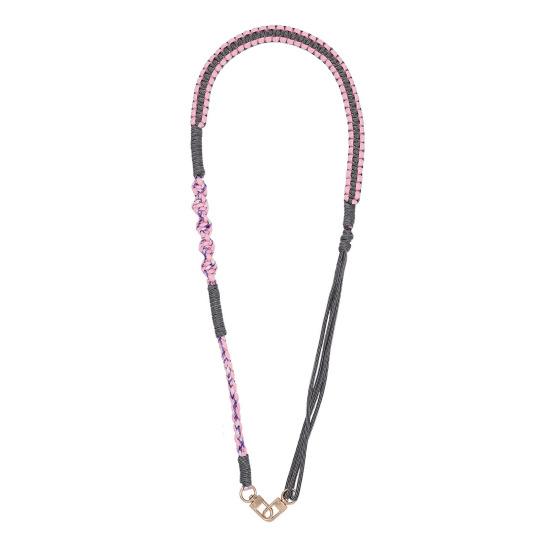 Hand Braided Phone Lanyard Bohemian Flower Design Crossbody Adjustable Wide Shoulder Strap Bag Key Badge Lanyard with Metal Hook