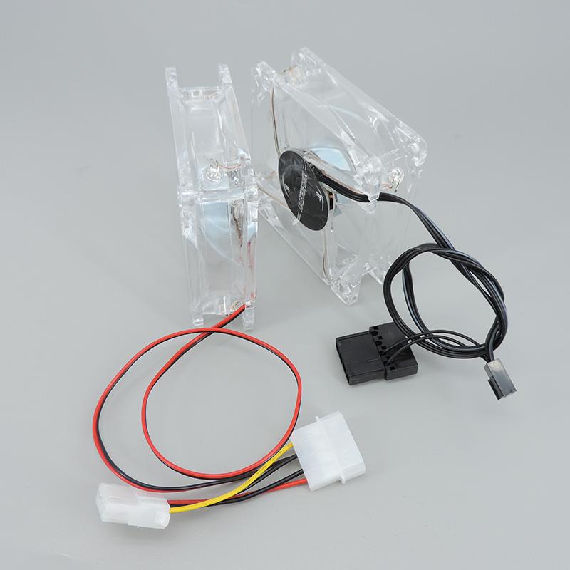 8025 Green Red Bule White Four color 4pin LED PC Computer Case Brushless Cooling Fan 80*80*25mm DC 12V 3pin to 4Pin Cooler