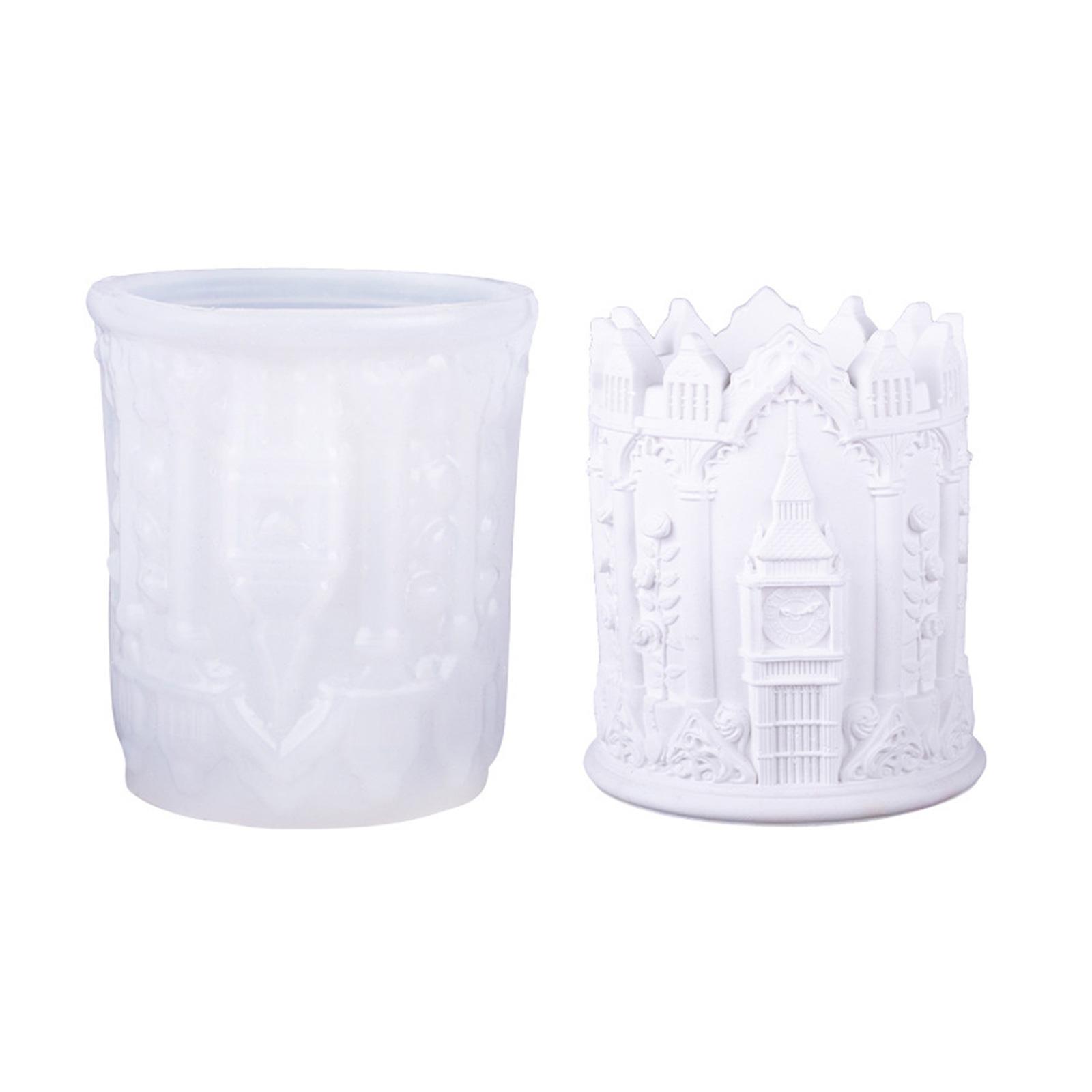 

Силиконовая форма для рукоделия, формы для подсвечников в форме Биг Бена, формы для стаканов для хранения, подходит для любителей домашнего декора