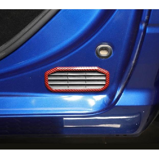 For 10-17 Dodge RAM 1500 Red Carbon Fiber Rear Car Door Side Air Vent Cover Trim