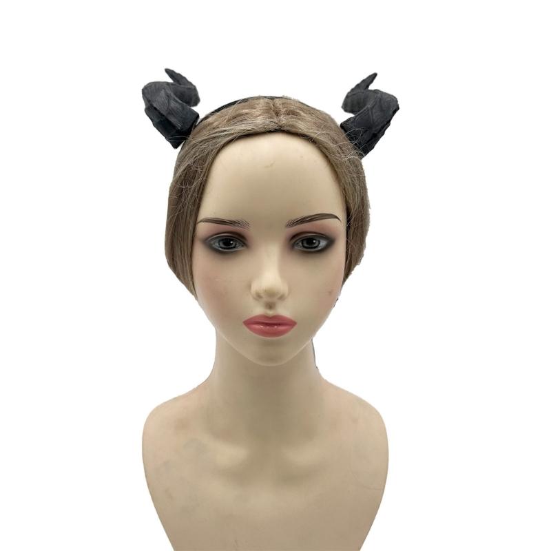 Dragon Horn Costume Headband for Theme Party Use, Plastic Horn Hair Accessory with Stage Show and Photo Prop Appeal