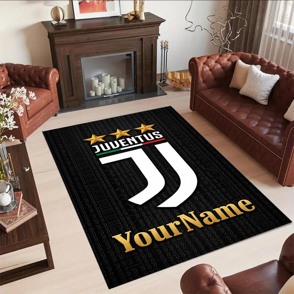 Juventus Customize Your Name Floor Mat Design for Playrooms Bedrooms Living Rooms Foyer Antislip Carpet Decorate Offices Spiritual Gift