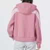 Adidas Striped Splice Casual Zip Hoodie Jacket Women Outerwear Pink IB8513