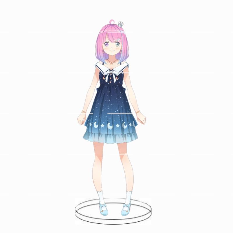Animation Hololive anchorwoman acrylic insert card white blowing snow summer color festival animation peripheral decoration
