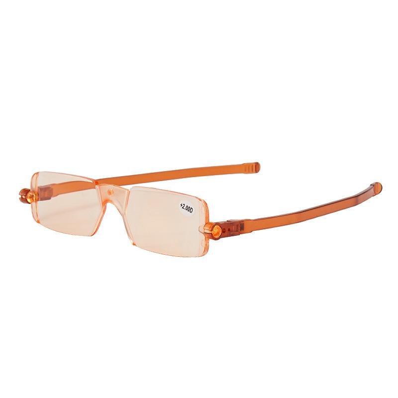 Folding Style Presbyopic Glasses Rotating Reading Glasses High End Small Frame Portable with Glasses Box Mens Glasses 1.0