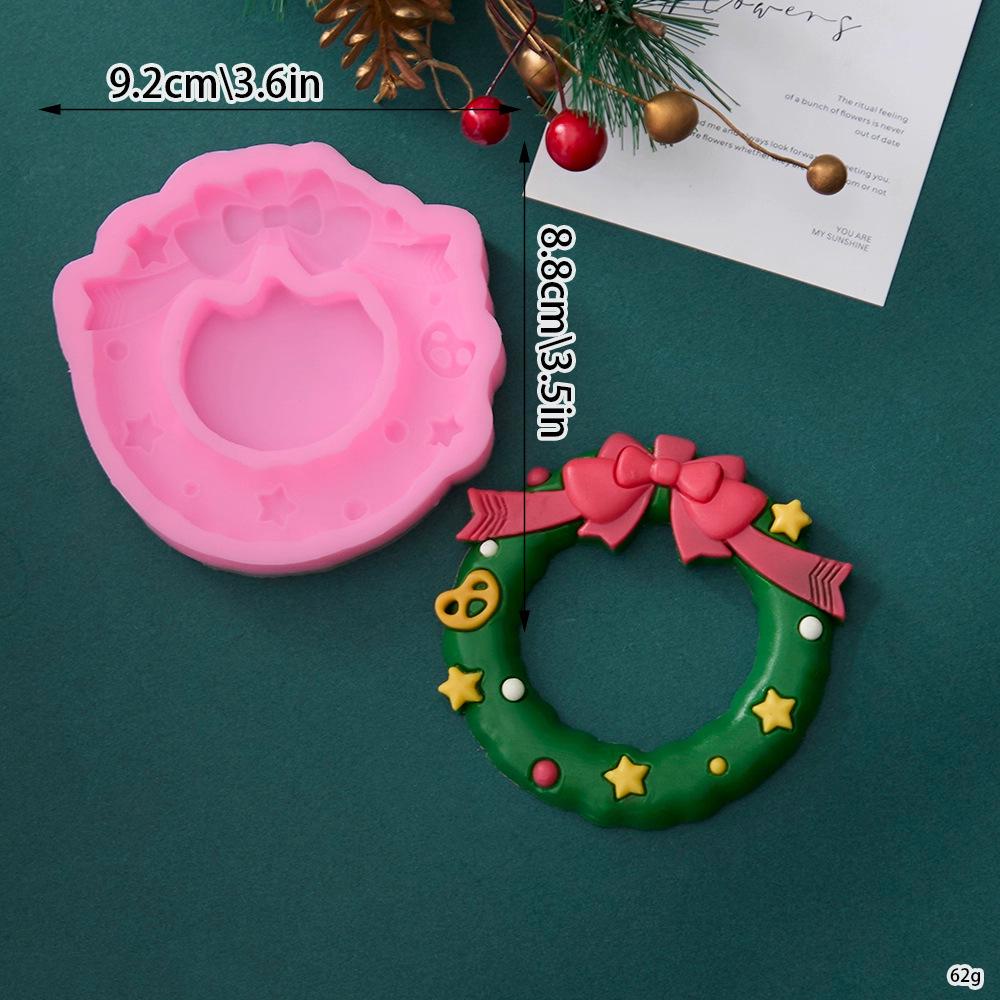 2025 Christmas Cartoon Snowman Tree Merry Christmas Silicone Cake Mold