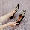 Wedding Shoes Can Be Worn In Daily Life. New Women's Shoes In Large Sizes 41-43 Lace Pearl Gentle Scoop Shoes
