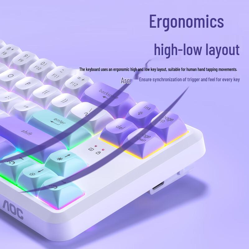 AOC GK116 68-Key Wired Backlit Gaming Keyboard