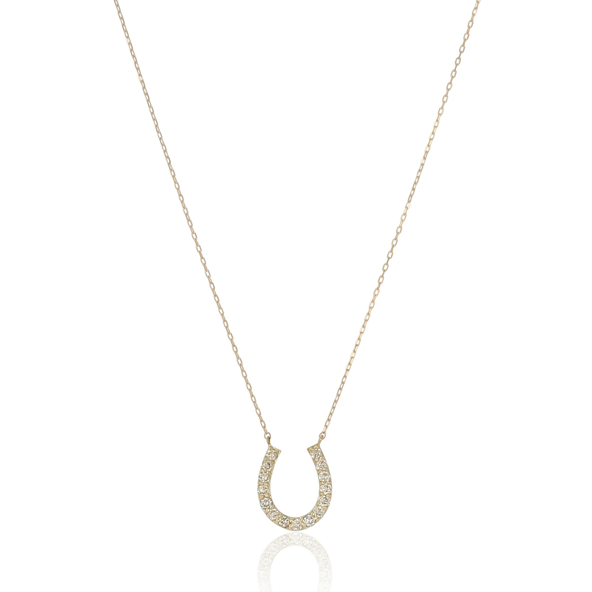 

18K yellow gold diamond necklace DN10059YG with special box [D Collection] 0.2ct