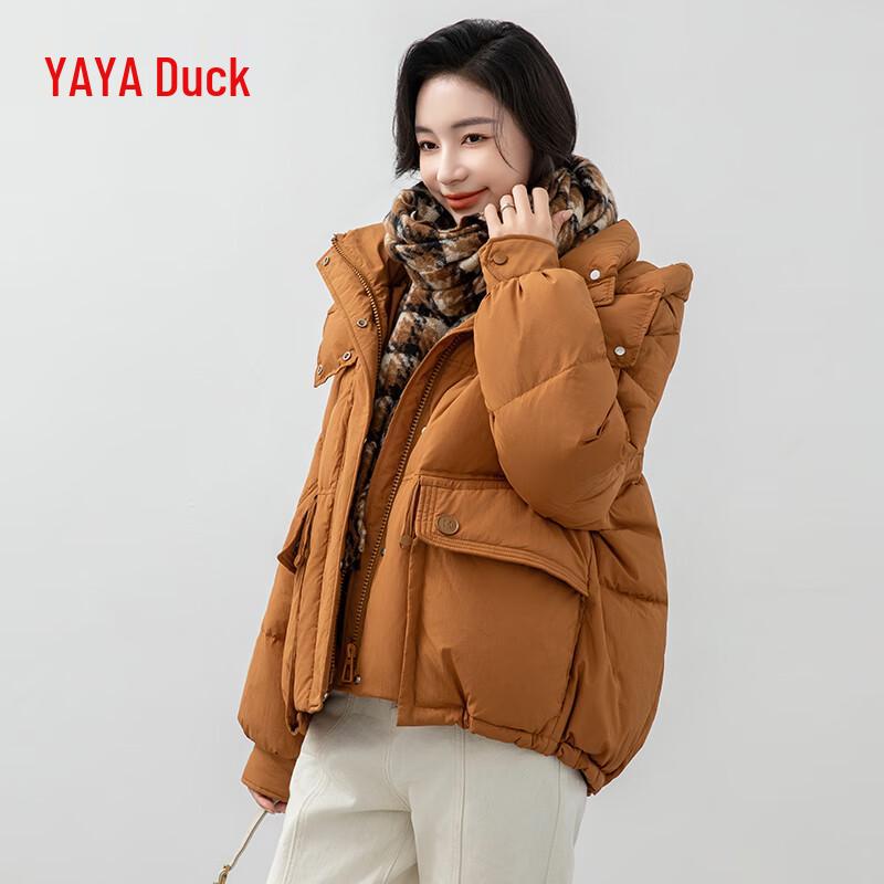 YAYA 2024 Women's Short Hooded Puffer Jacket YE3B635845L