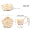 2025 New Collection Ceramic Mug Hand-Painted Flower Strawberry Design Cute Irregular Ceramic Coffee Cup with Large Handle