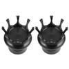 Front Axle Cap Covers Distinctive Crown Styling CNC Aluminum Alloy for Motorbike ModificationBlack